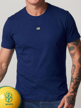 T-SHIRT GOLA O MC SLIM BRASIL TERMO BANDEIRINHA