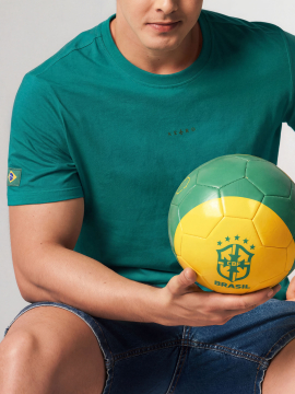 T-SHIRT GOLA O MC SLIM AERO BRASIL