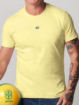 T-SHIRT GOLA O MC SLIM BRASIL TERMO BANDEIRINHA