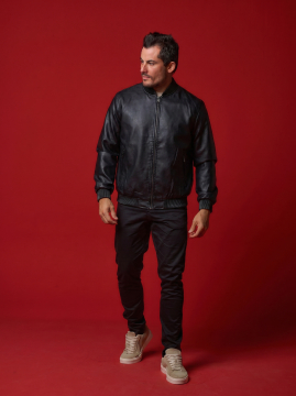 Jaqueta Masculina de Couro Aero 