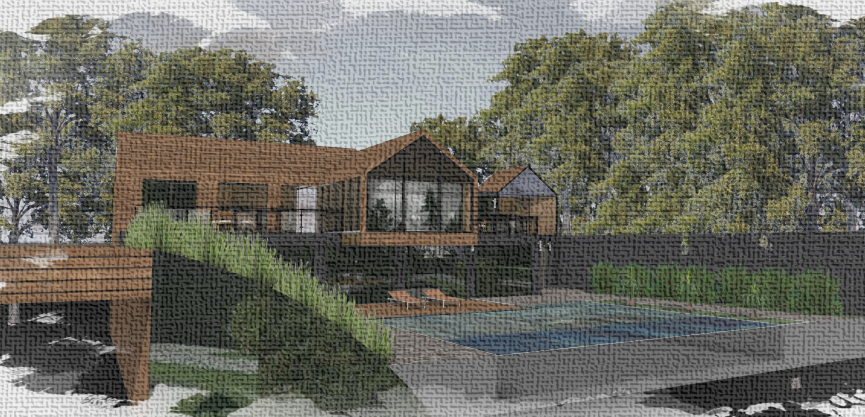 Template de estilos aquarelados para sketchup