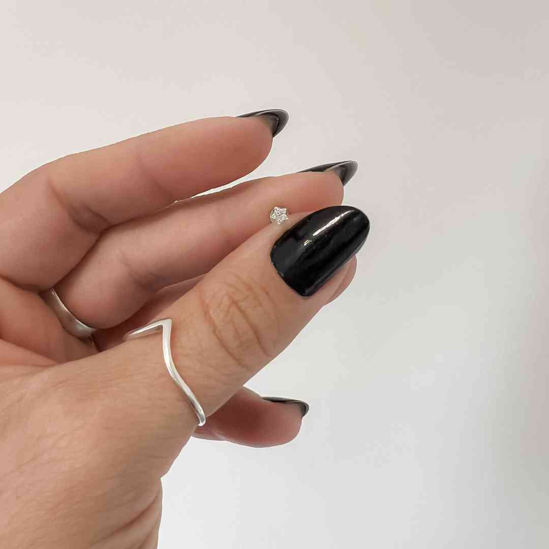 Piercing Haste Reta Estrela Cravejada