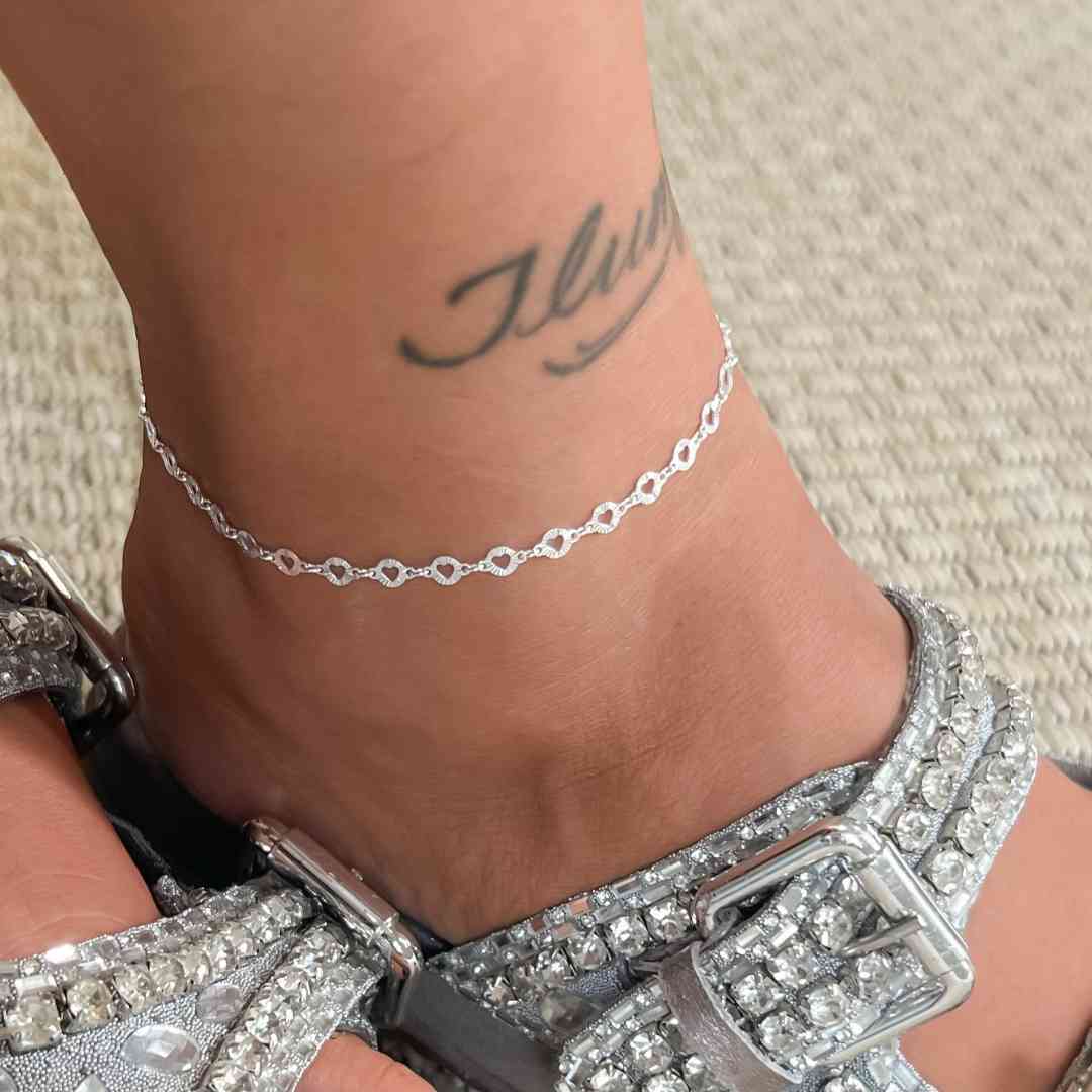 Tornozeleira Chapinha de Coração