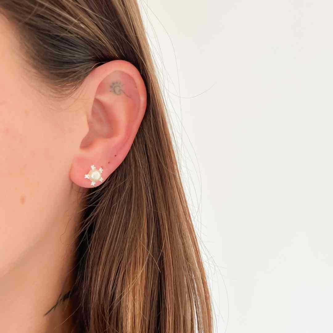 Brinco Pérola Micro Zircônia