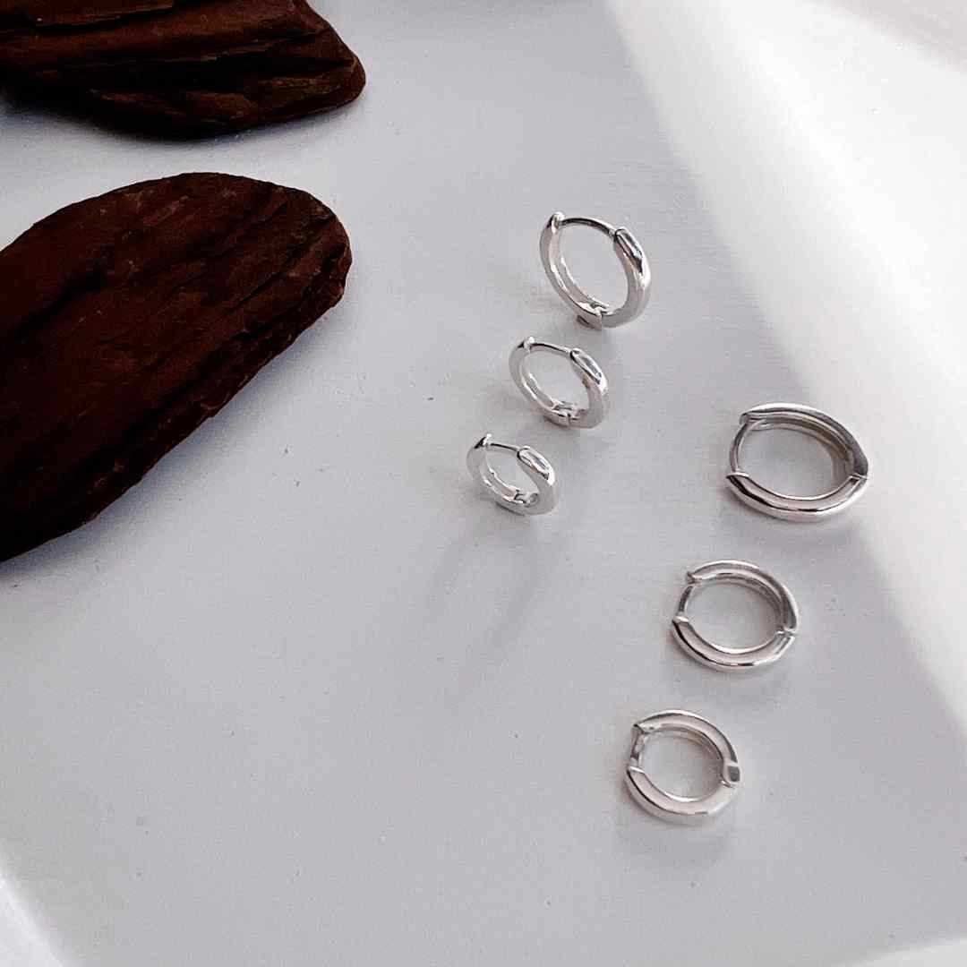 Brinco trio argola clic lisa