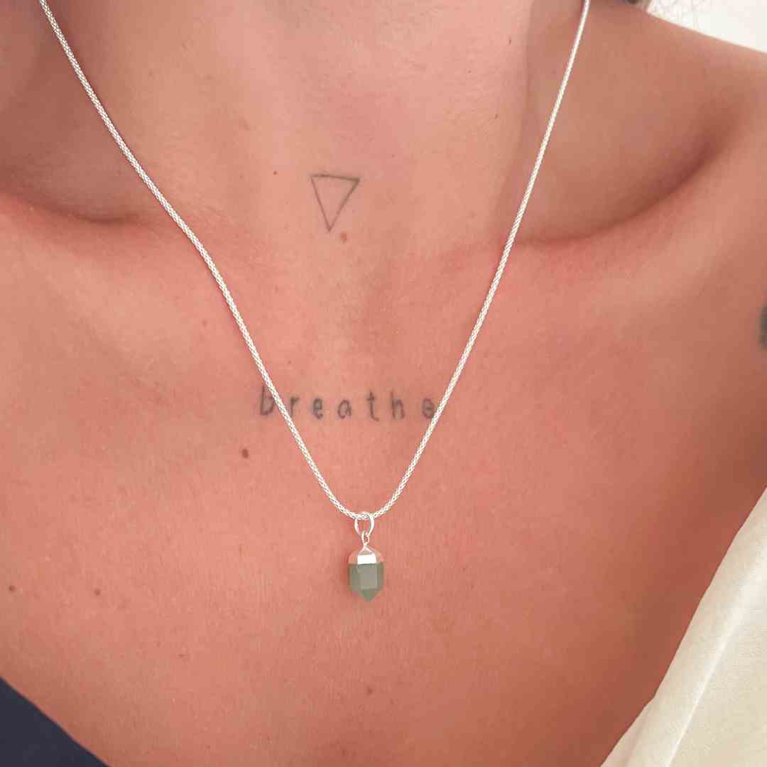 Pingente Pedra Natural Quartzo Verde