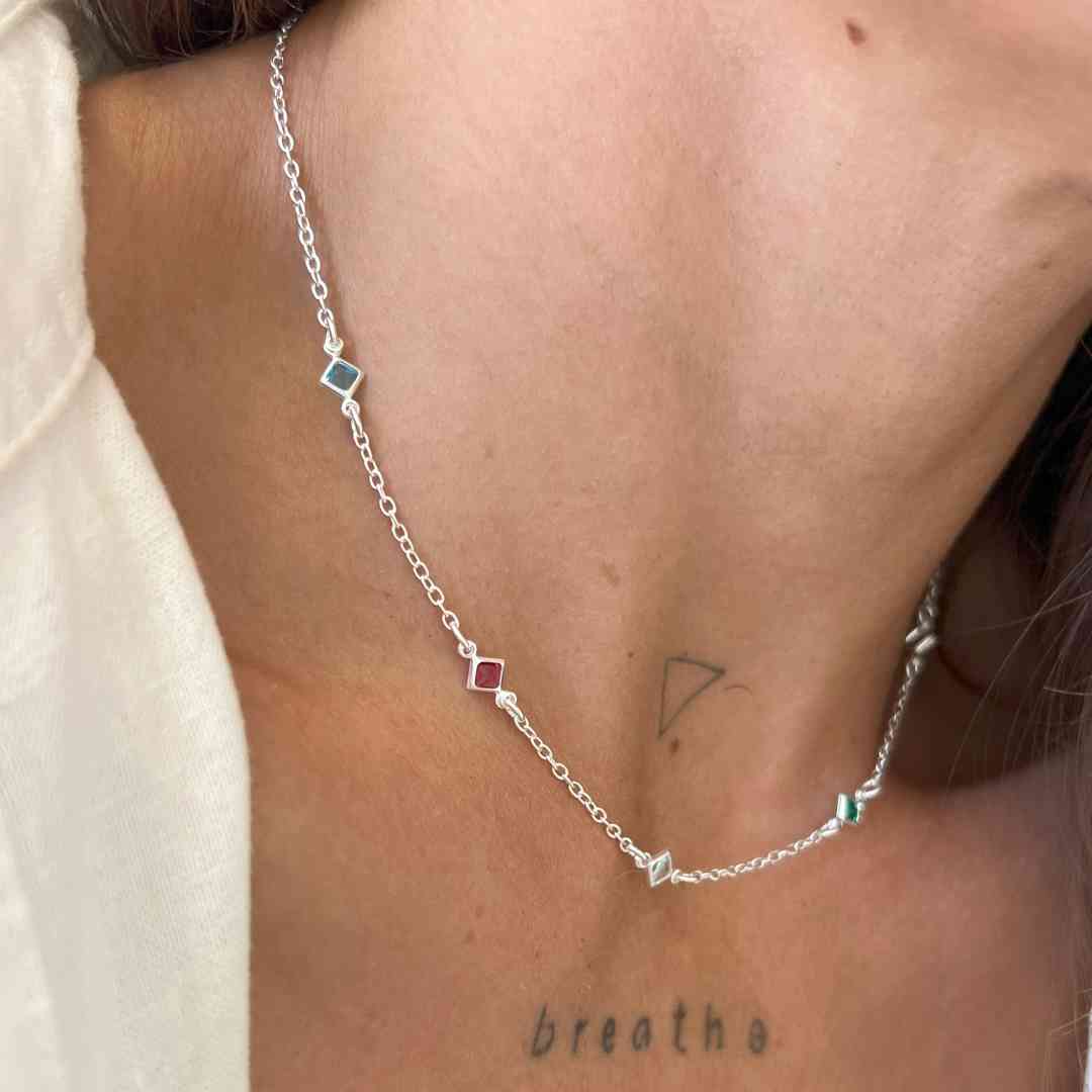 Gargantilha Zircônias coloridas
