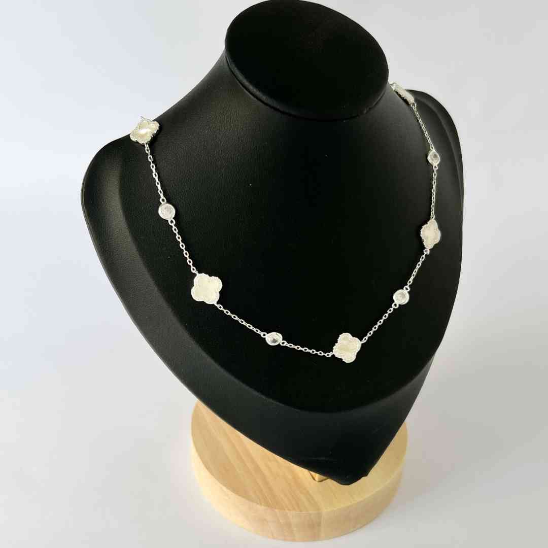 Colar Trevo e Zircônia