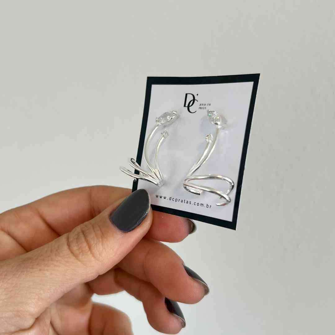 Brinco earcuff 4 fios