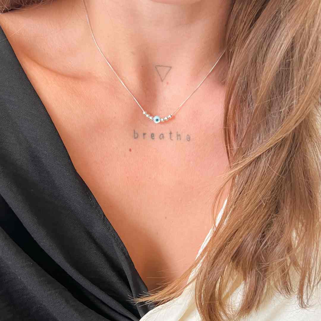 Gargantilha Olho Grego e Esferas