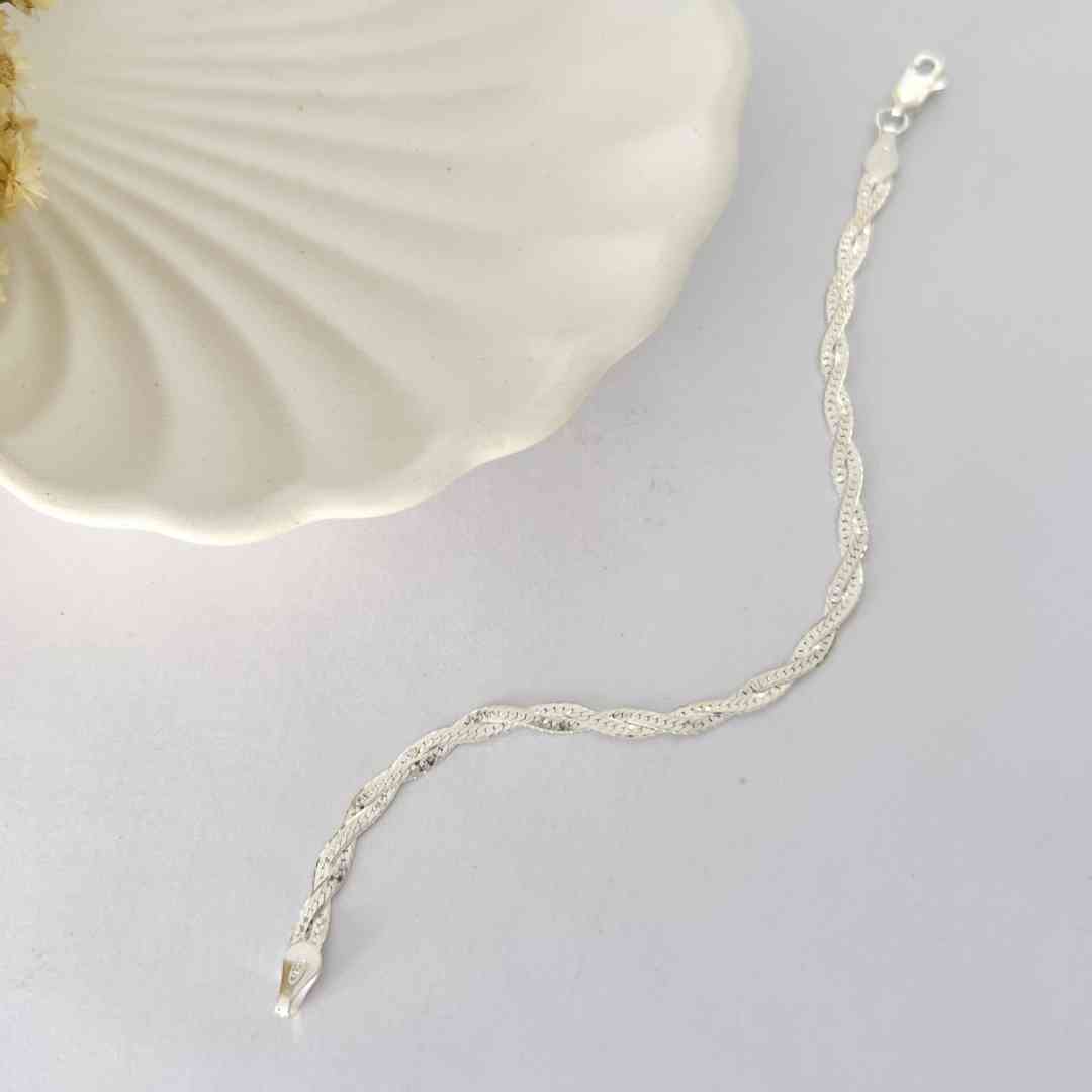 Pulseira Infantil 2 Fios Trançada