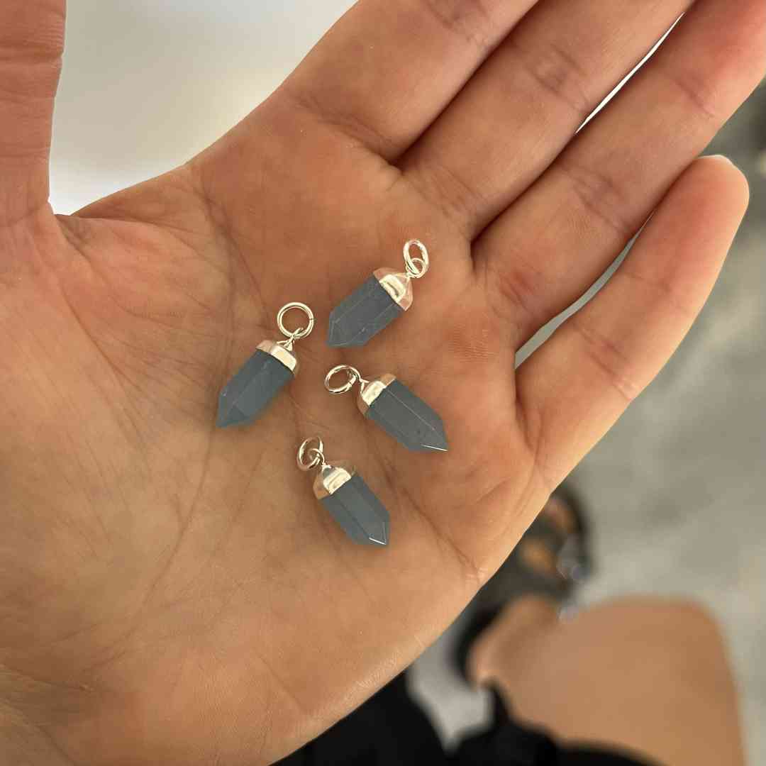 Pingente Pedra Natural Ágatha Azul