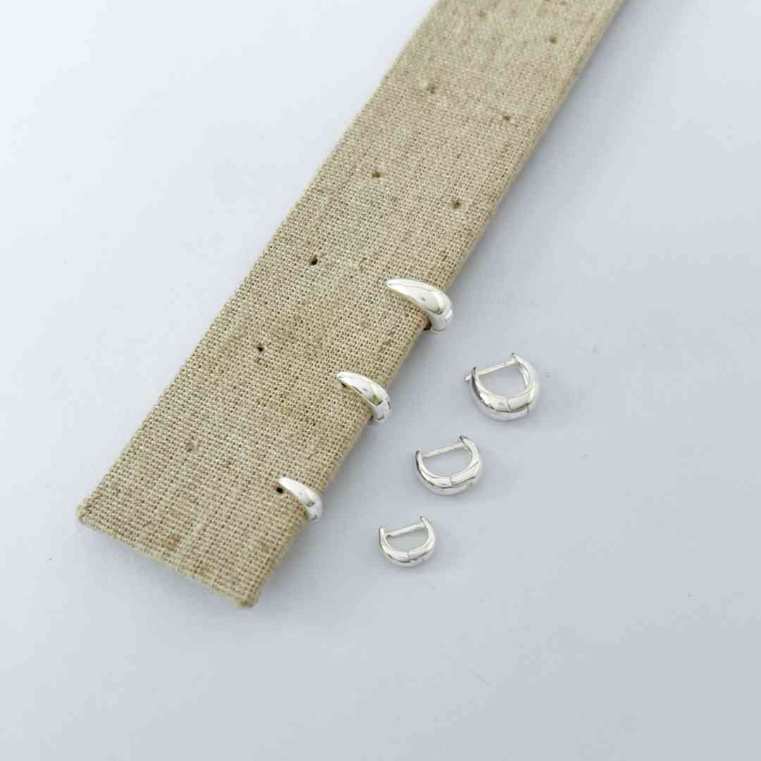 Brinco trio argola clic lisa gota