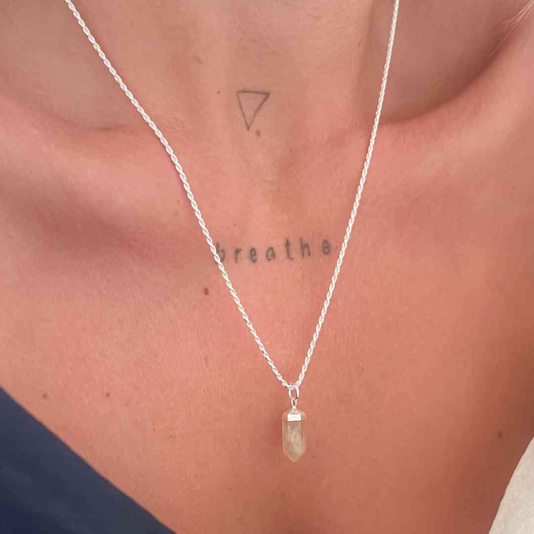 Pingente Pedra Natural Citrino Amarelo