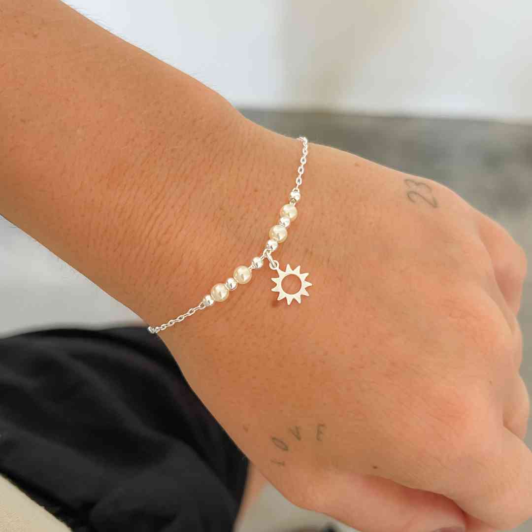 Pulseira Pérolas e Sol