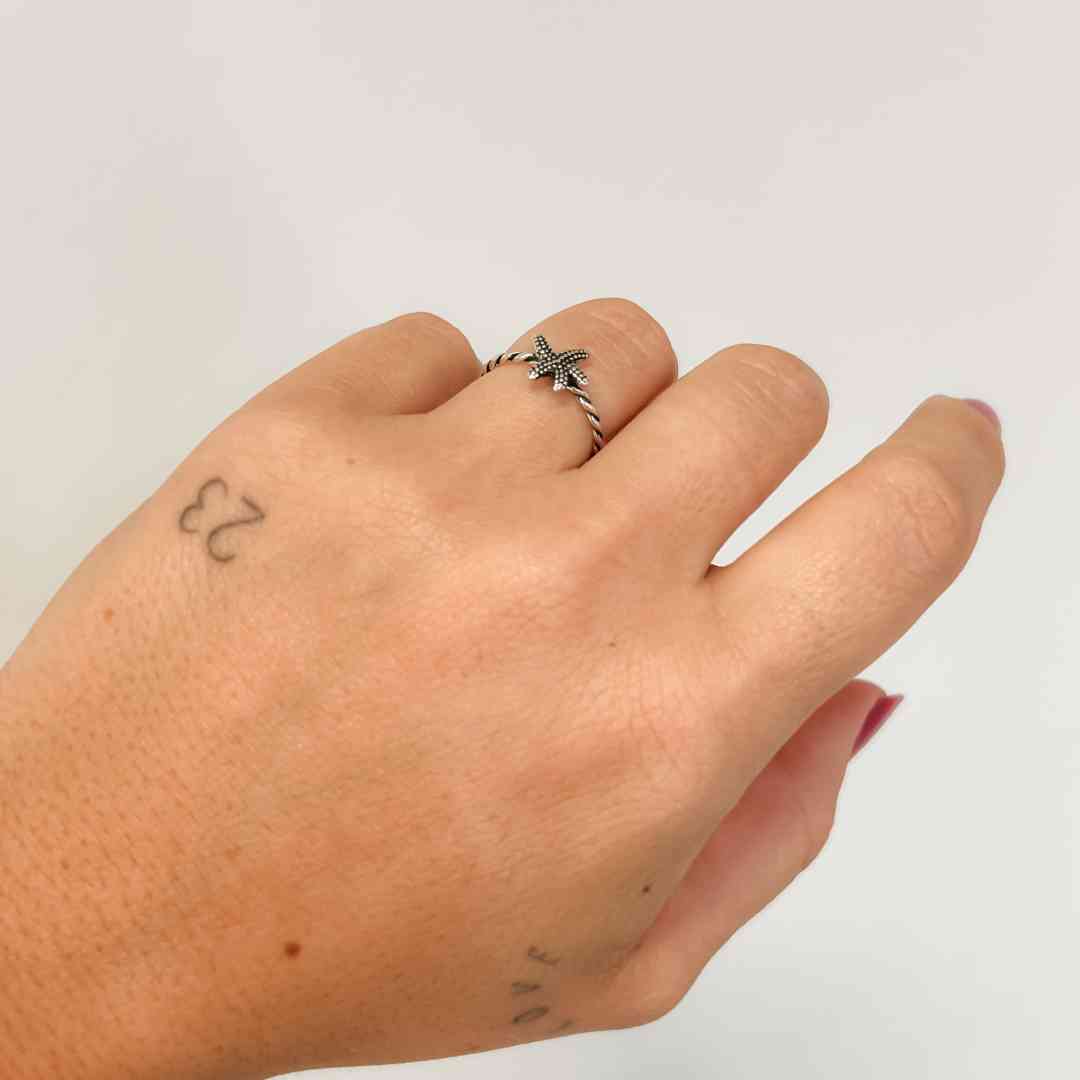 Anel Estrela Do Mar Aro Torcido