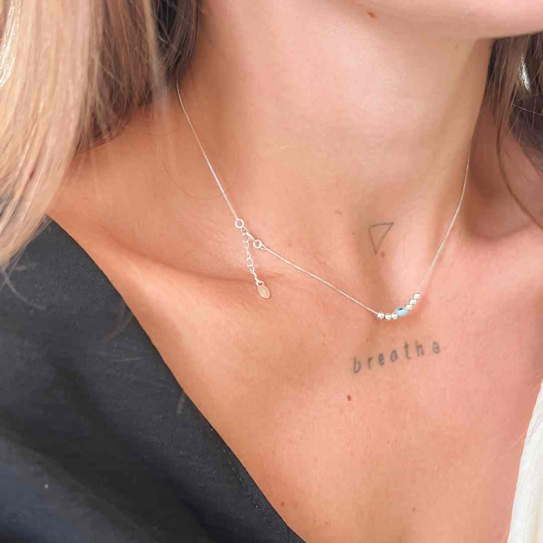 Gargantilha Olho Grego e Esferas