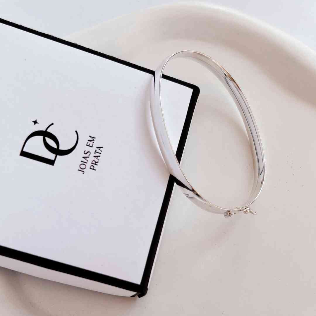 Pulseira aro largo liso