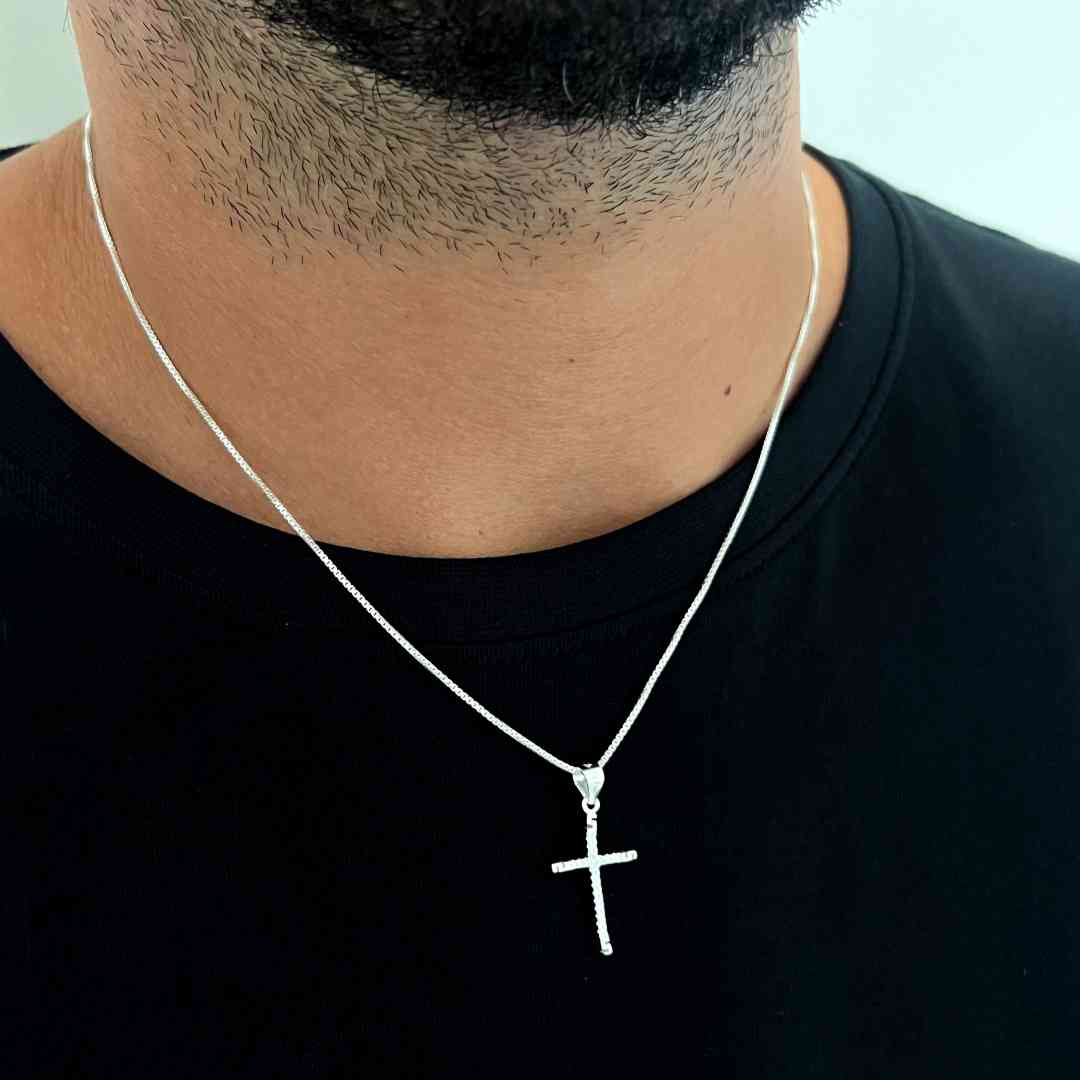 Pingente Cruz Cravejada M