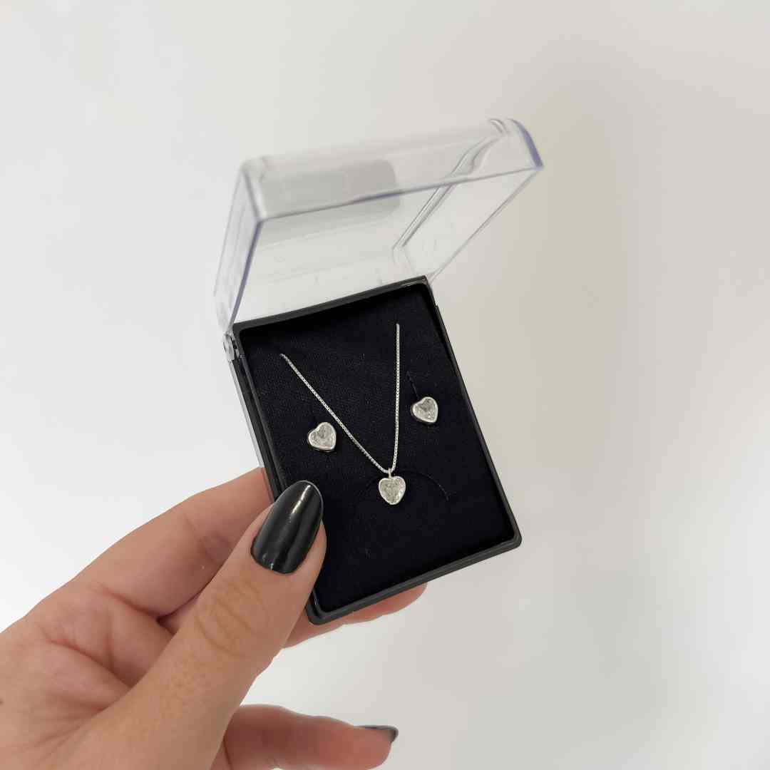 Conjunto Mini Coração + Caixinha