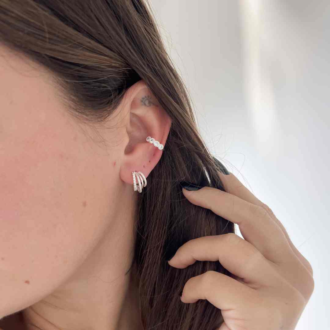 Piercing Fake  4 Pedras