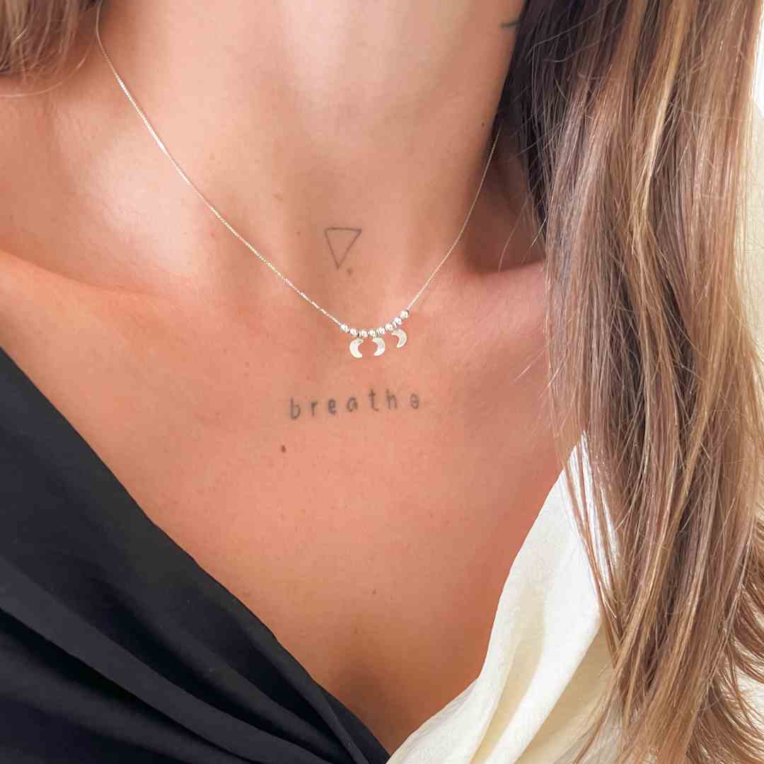 Gargantilha Lua e Esferas