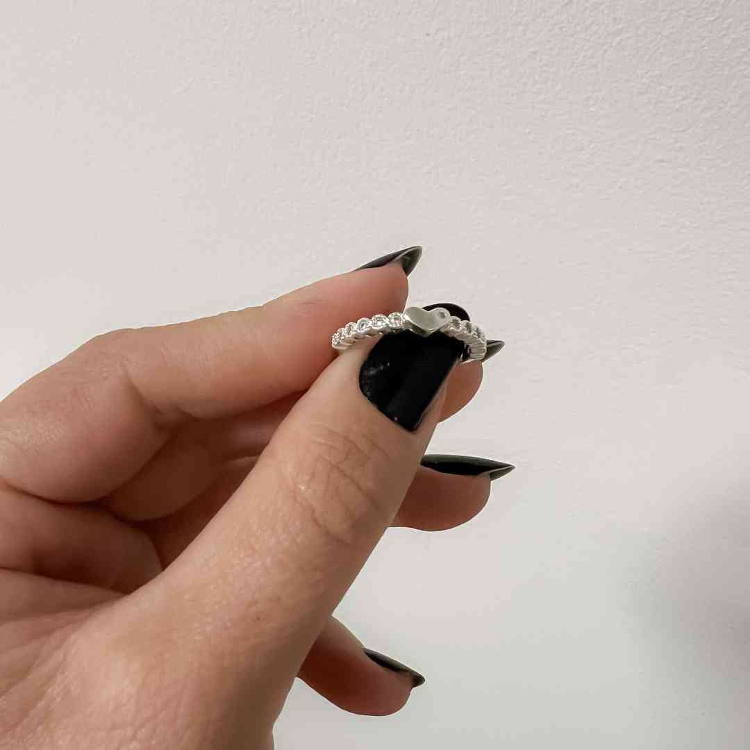 Anel Coração e 12 Pedras