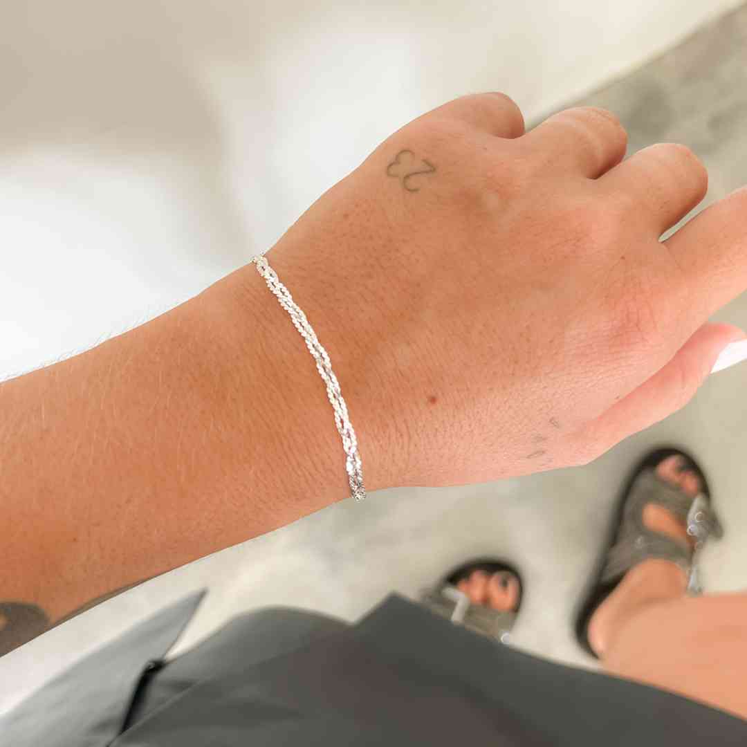 Pulseira 3 fios Brilhosa