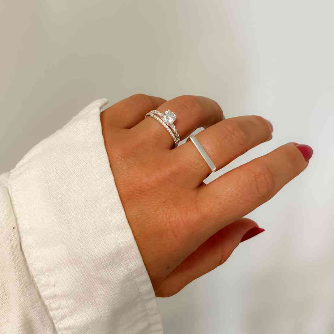 Anel Quadrado Liso 2mm