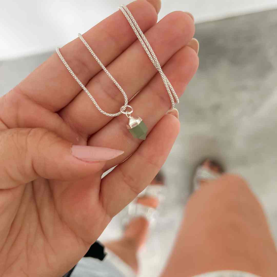 Pingente Pedra Natural Quartzo Verde