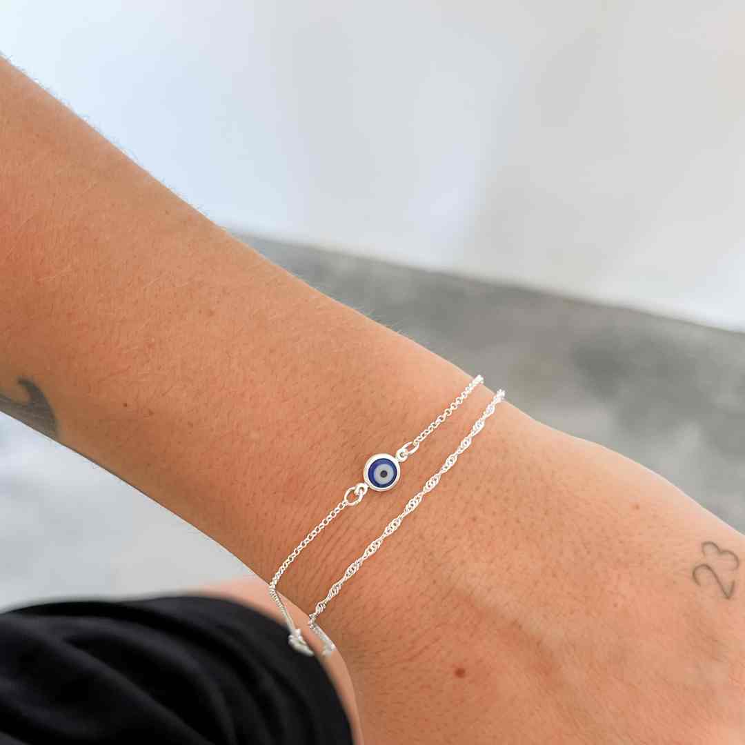 Dupla de Pulseiras Olho Grego e Singapura