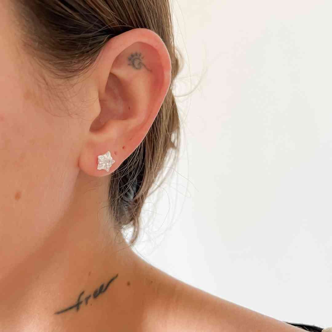 Brinco Pedra Estrela 8mm