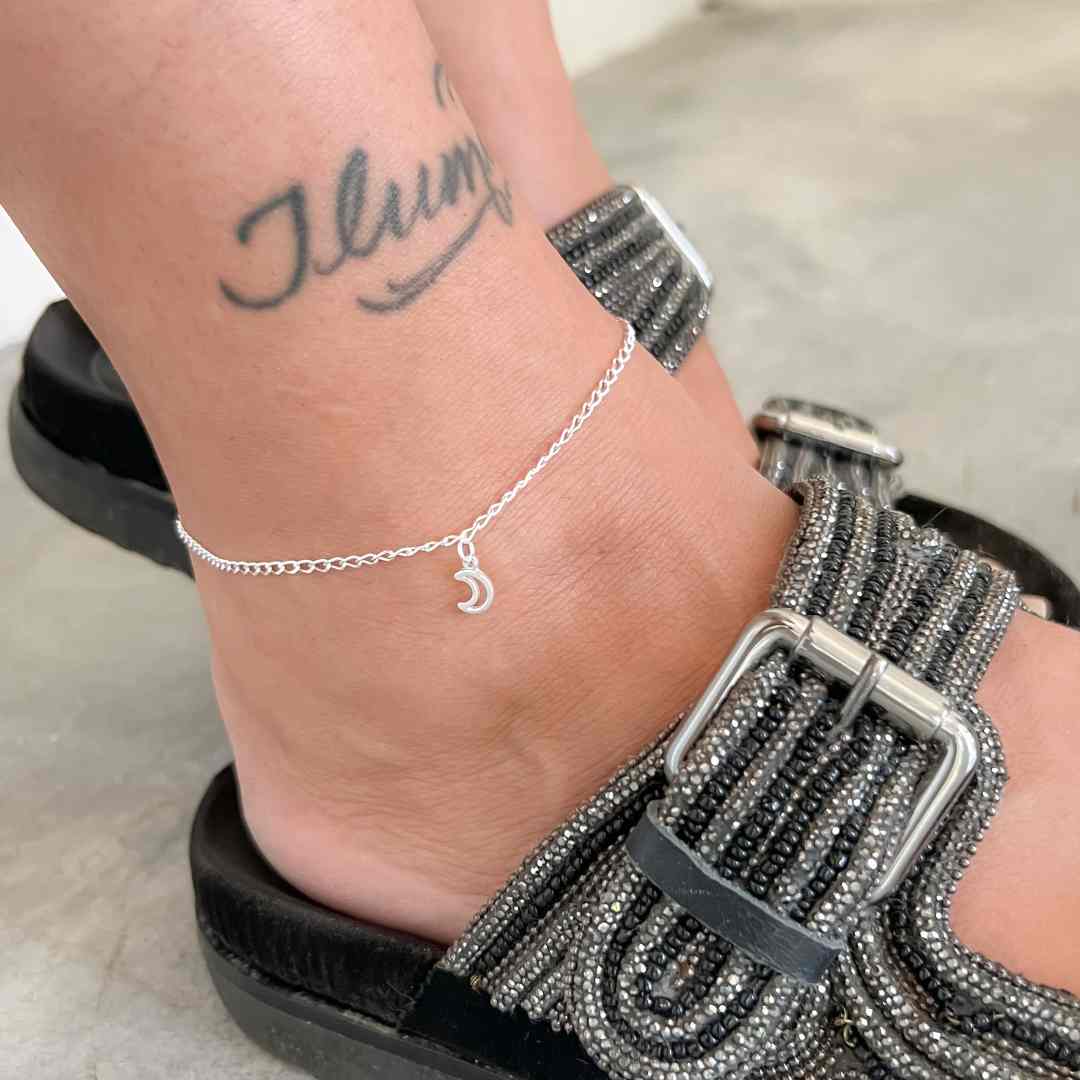 Tornozeleira Pingente Lua