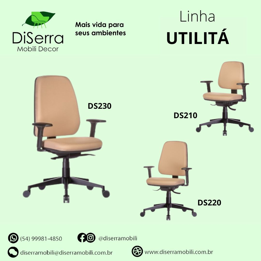 Cadeiras estofadas ergonômicas para escritório