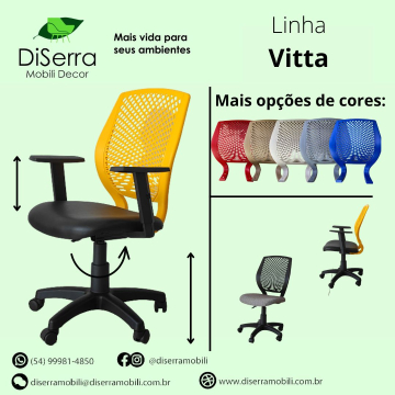 Cadeiras ergonômicas para escritório, encosto em polipropileno