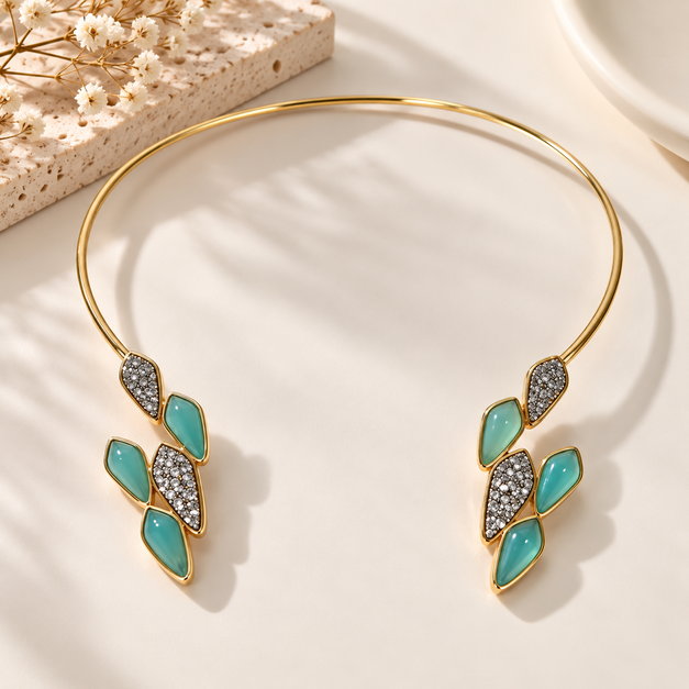 COLAR CHOCKER AGATA AZUL CEU E DRUSA