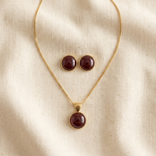 CONJUNTO A.VERMELHA EFEITO PEROLADO