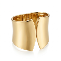 BRACELETE MAXI CLEOPATRA LISO - COLECAO MAXIMALISTA BAN. DOURADO