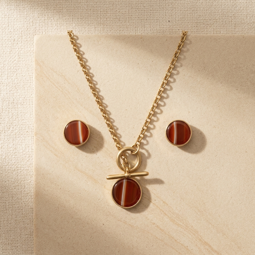 CONJUNTO FOLHEADO A OURO 030219571