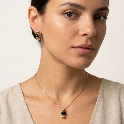 CONJUNTO PEDRA COM METAL