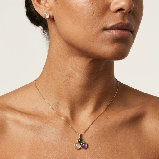 CONJUNTO FO COLAR  TRES PEDRAS NATURAIS 