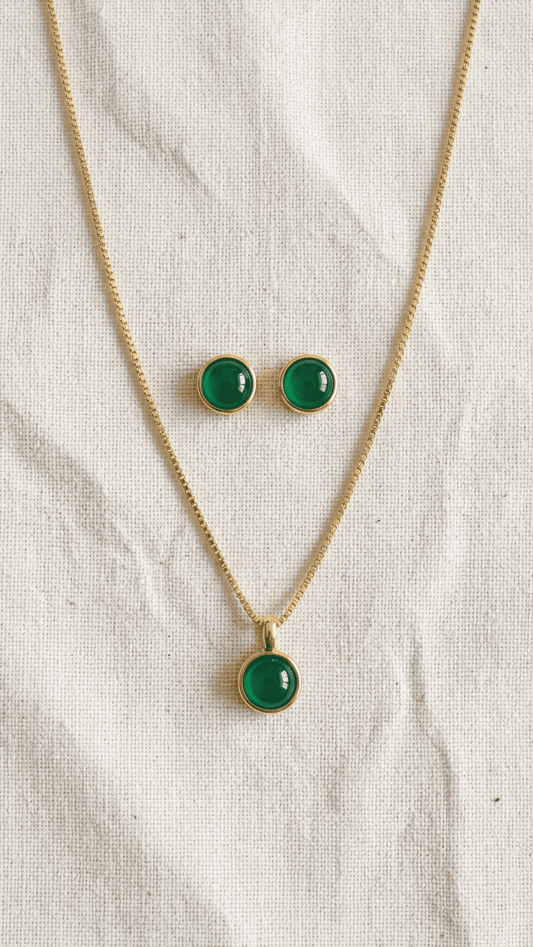 CONJUNTO AGATA VERDE REDONDO