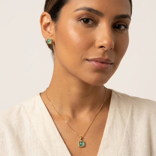 CONJUNTO AGATA AZUL CEU QUADRADA