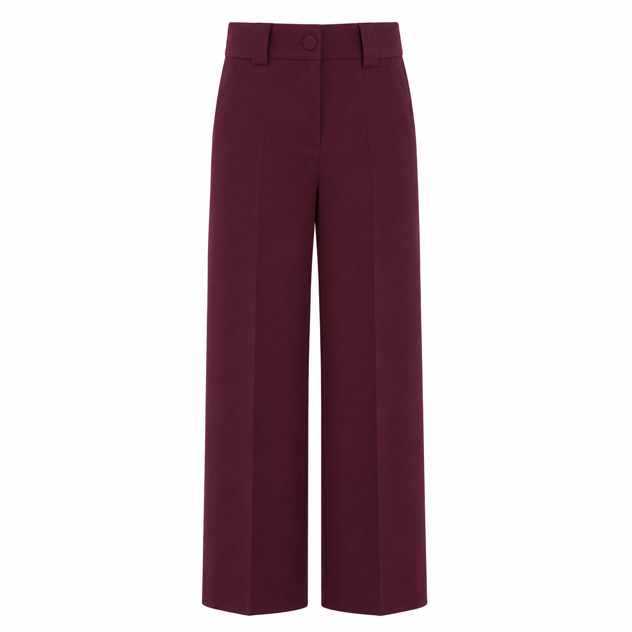 Calça Wide Leg com Botão