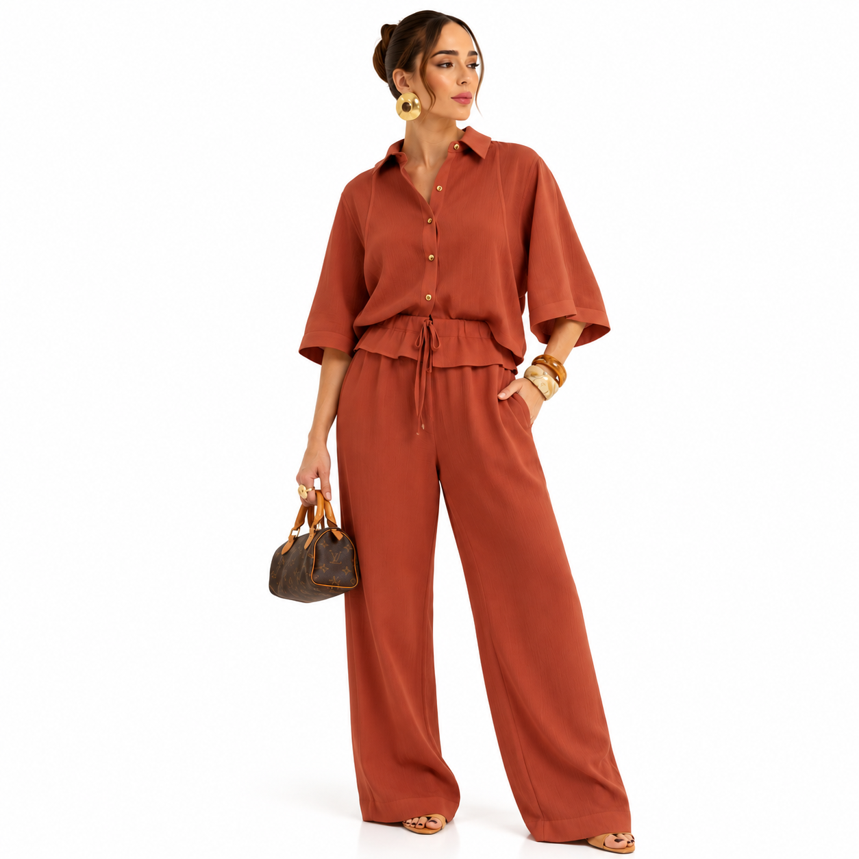 Cal&ccedil;a Feminina de Alfaiataria com Pala