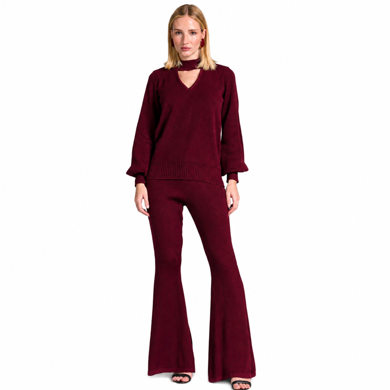 Blusa Feminina Acetinada de Mangas Longas