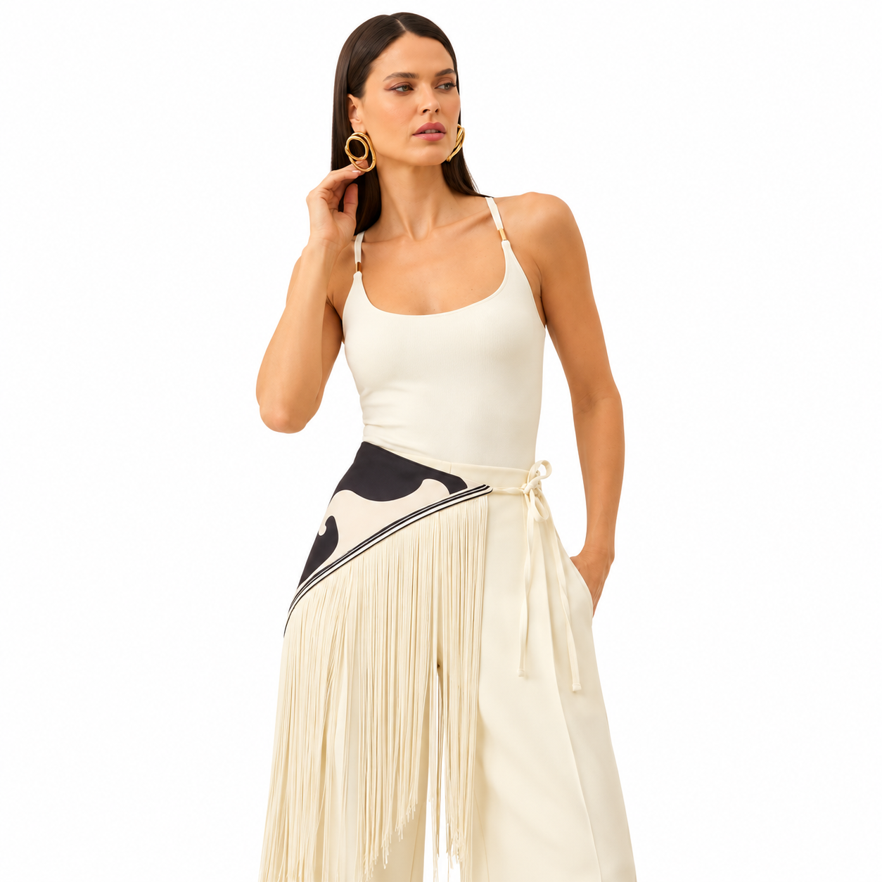 Blusa Feminina Ajustada com Decote U