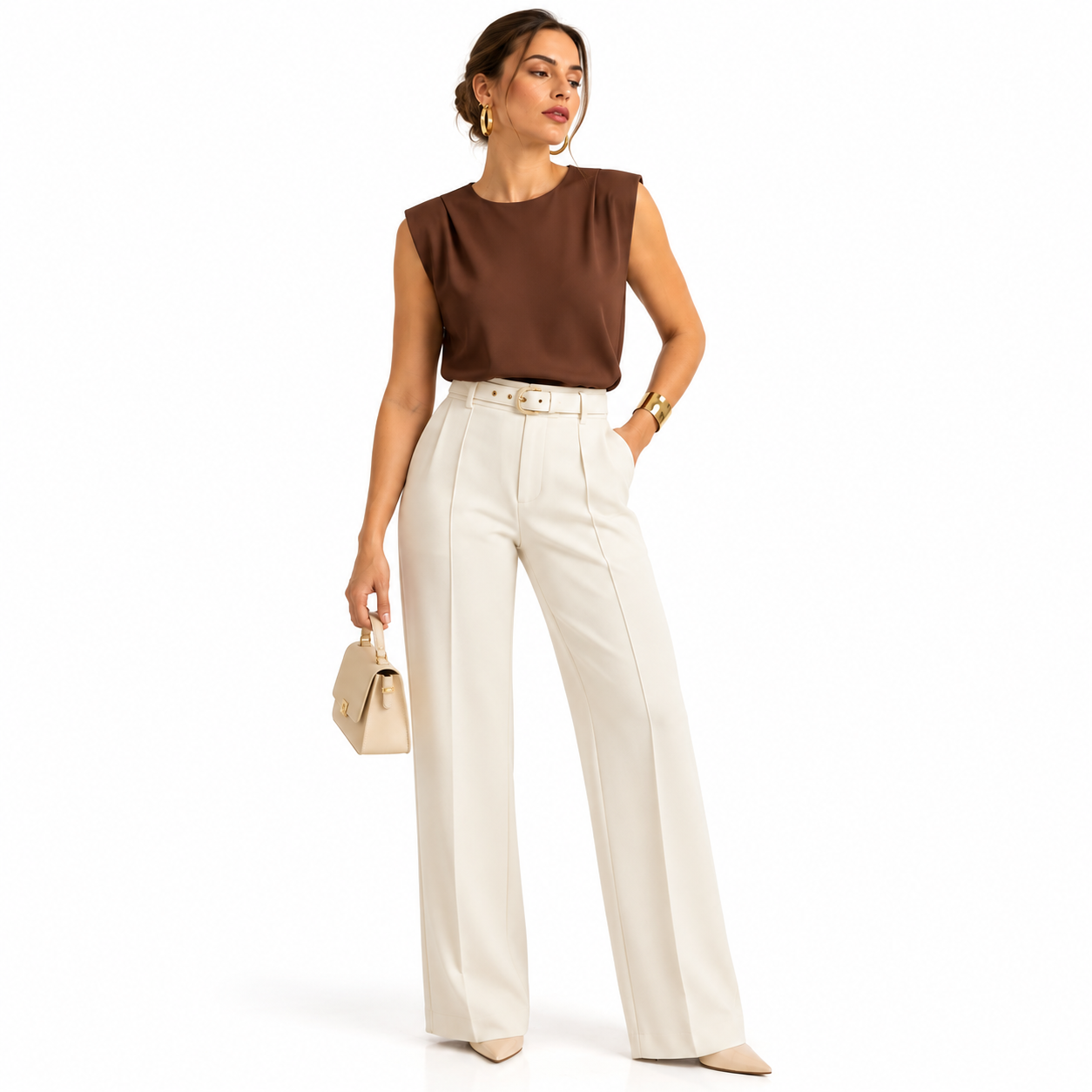 Calça Feminina de Alfaiataria com Cinto