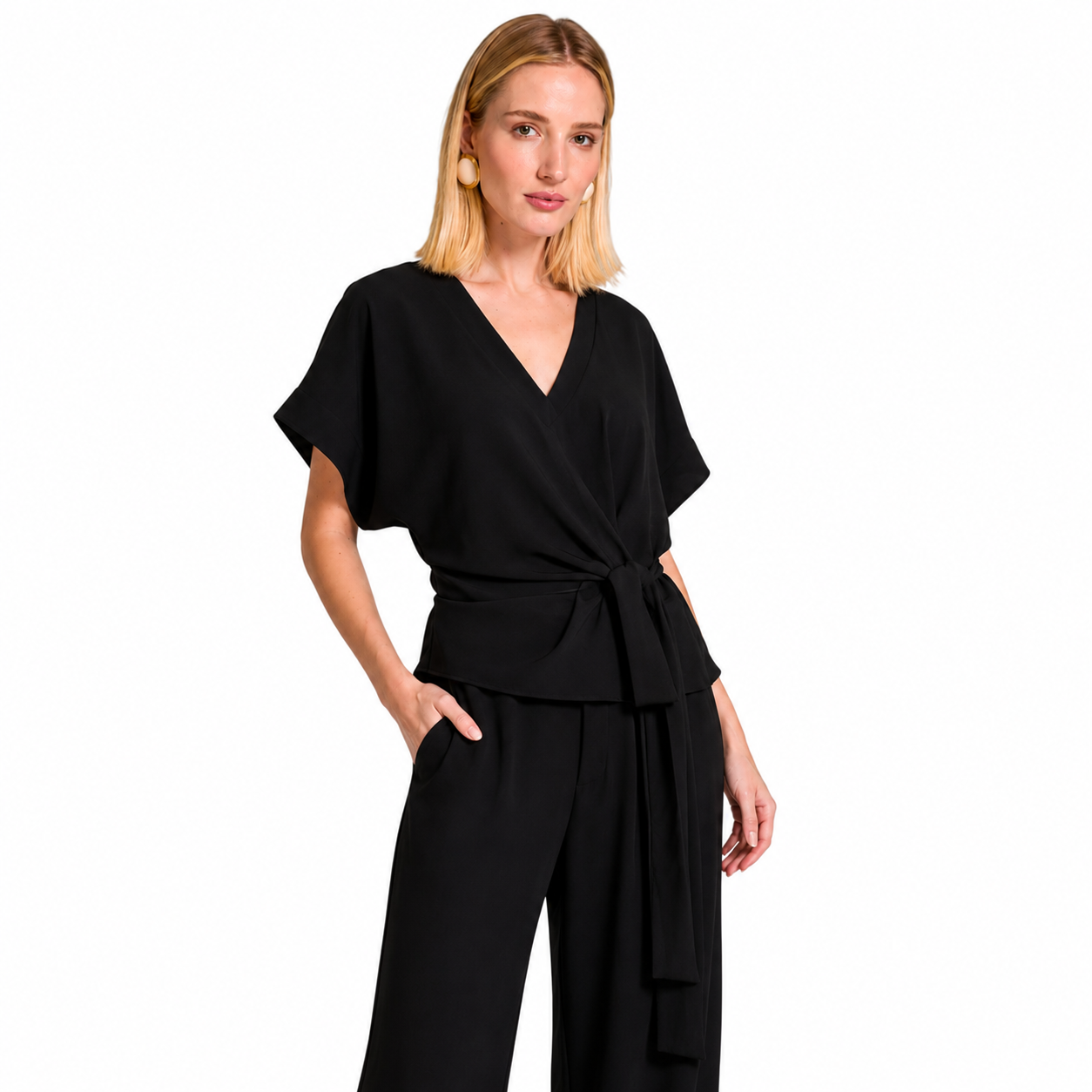 Blusa Feminina Ampla com Amarração