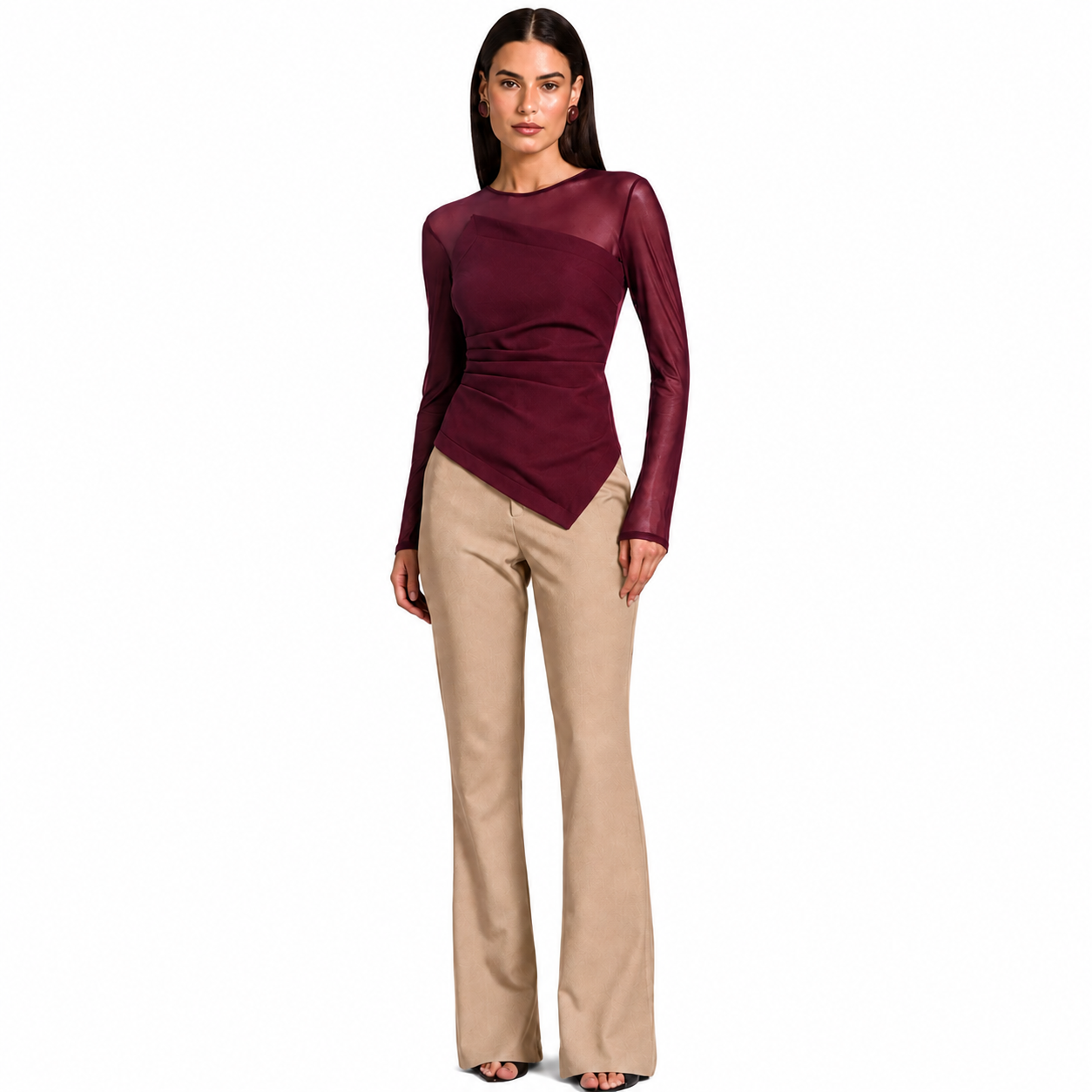 Blusa Feminina Estruturada com Sobreposição